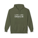 Live Like Charlie Fleece Hoodie - Cozy Unisex Pullover.
