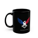 "Two wings on the same dirty, dirty bird" Ceramic Mug in black: 11oz & 15oz sizes