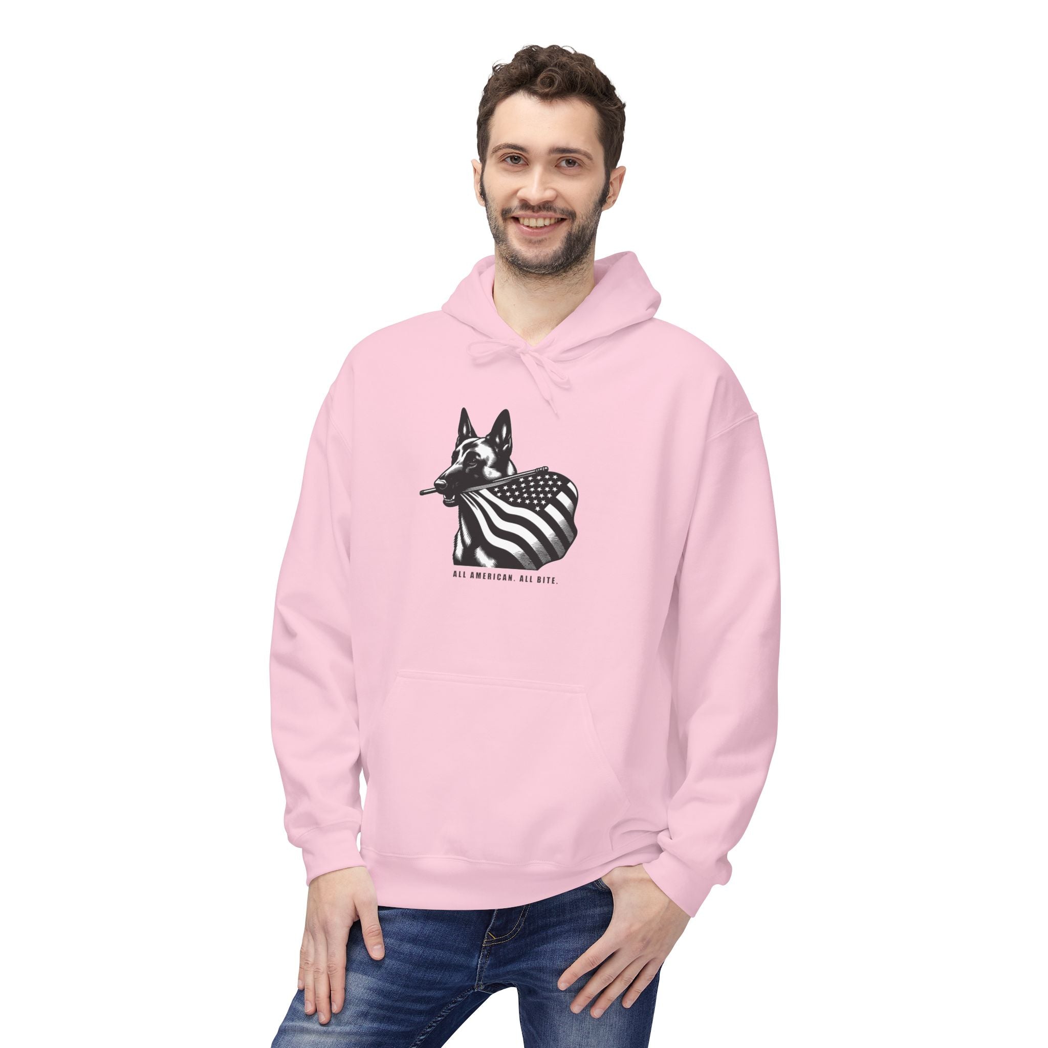 All American Dog Fleece Hoodie - Cozy Unisex Pullover.