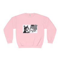 All American Cat Sweatshirt, Unisex Cozy Casual Wear