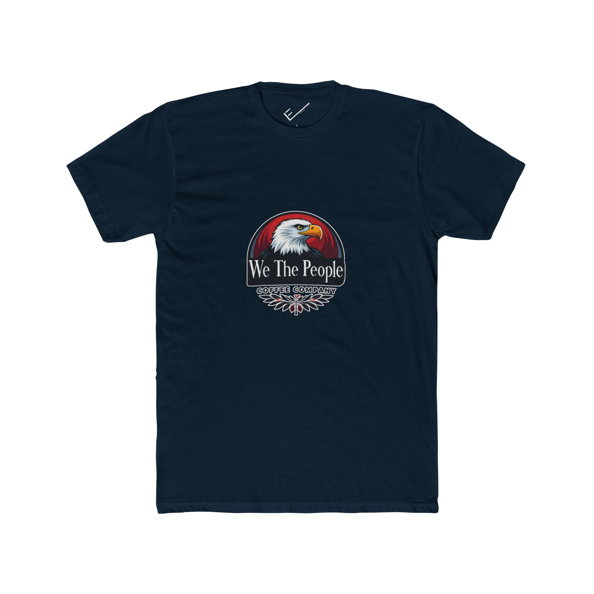 We The People Coffee Co. Tee: Tapered Fit, Unisex Lightweight Combed Cotton Crew Neck.