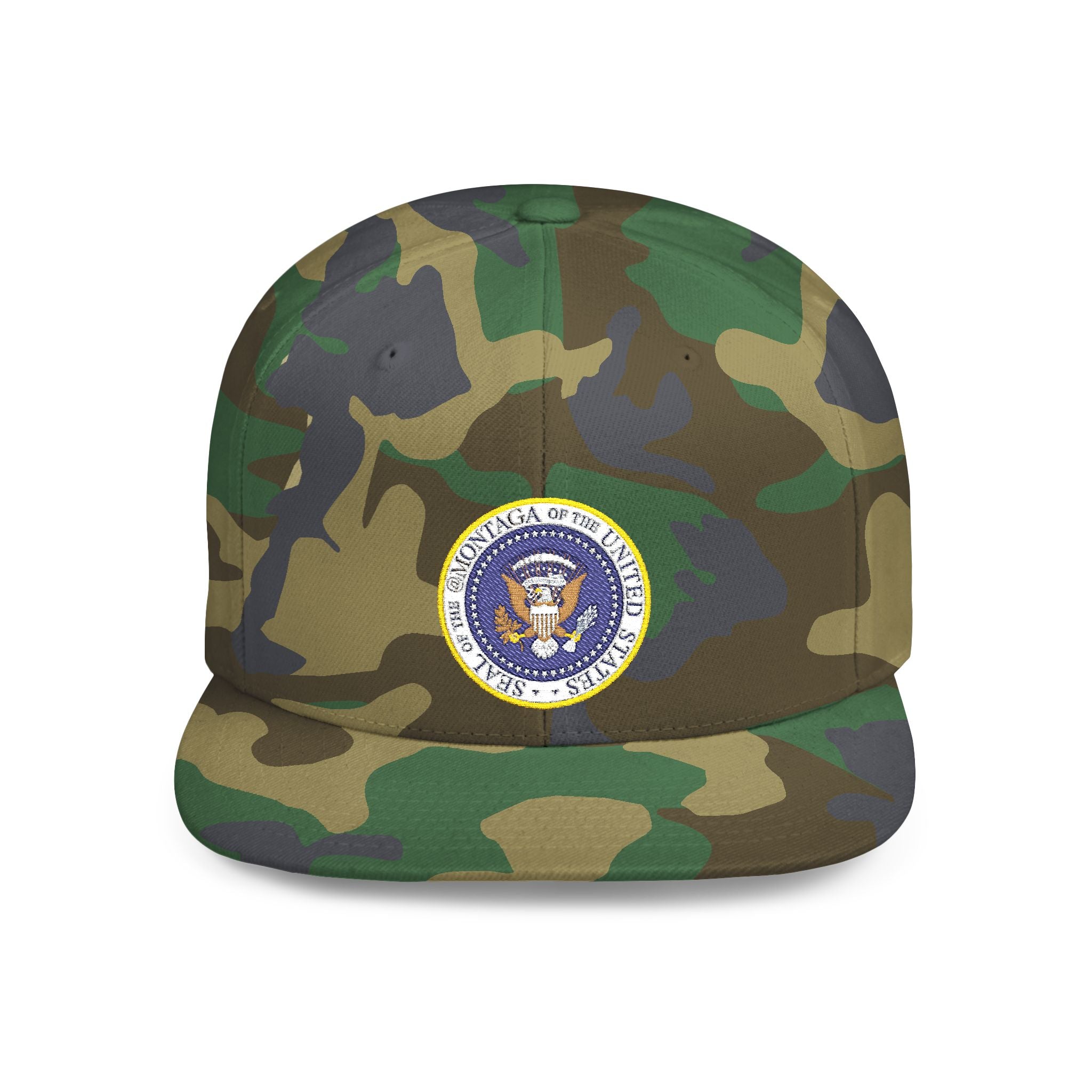 The Montaga Podcast Stylish Flat Bill Snapback Hat.