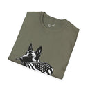 Belgian Malinois Graphic Tee - Casual Fit, Unisex Softstyle Crew-Neck.