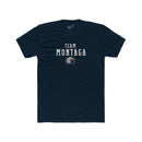 Team Montaga Varsity Tee: Tapered Fit, Unisex Lightweight Combed Cotton Crew Neck.