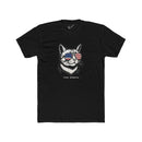 All American Cat "Team Meowica" Tee: Tapered Fit, Unisex Lightweight Combed Cotton Crew Neck.
