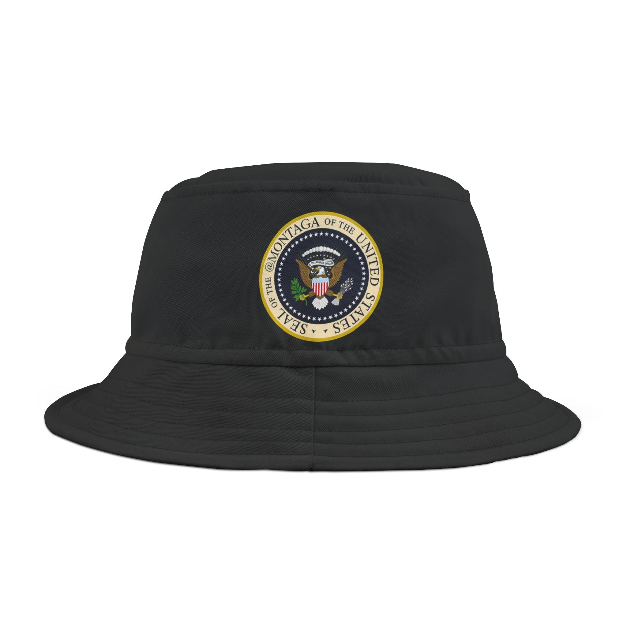 Montaga Seal Bucket Hat Casual Headwear in Black