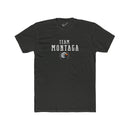 Team Montaga Varsity Tee: Tapered Fit, Unisex Lightweight Combed Cotton Crew Neck.