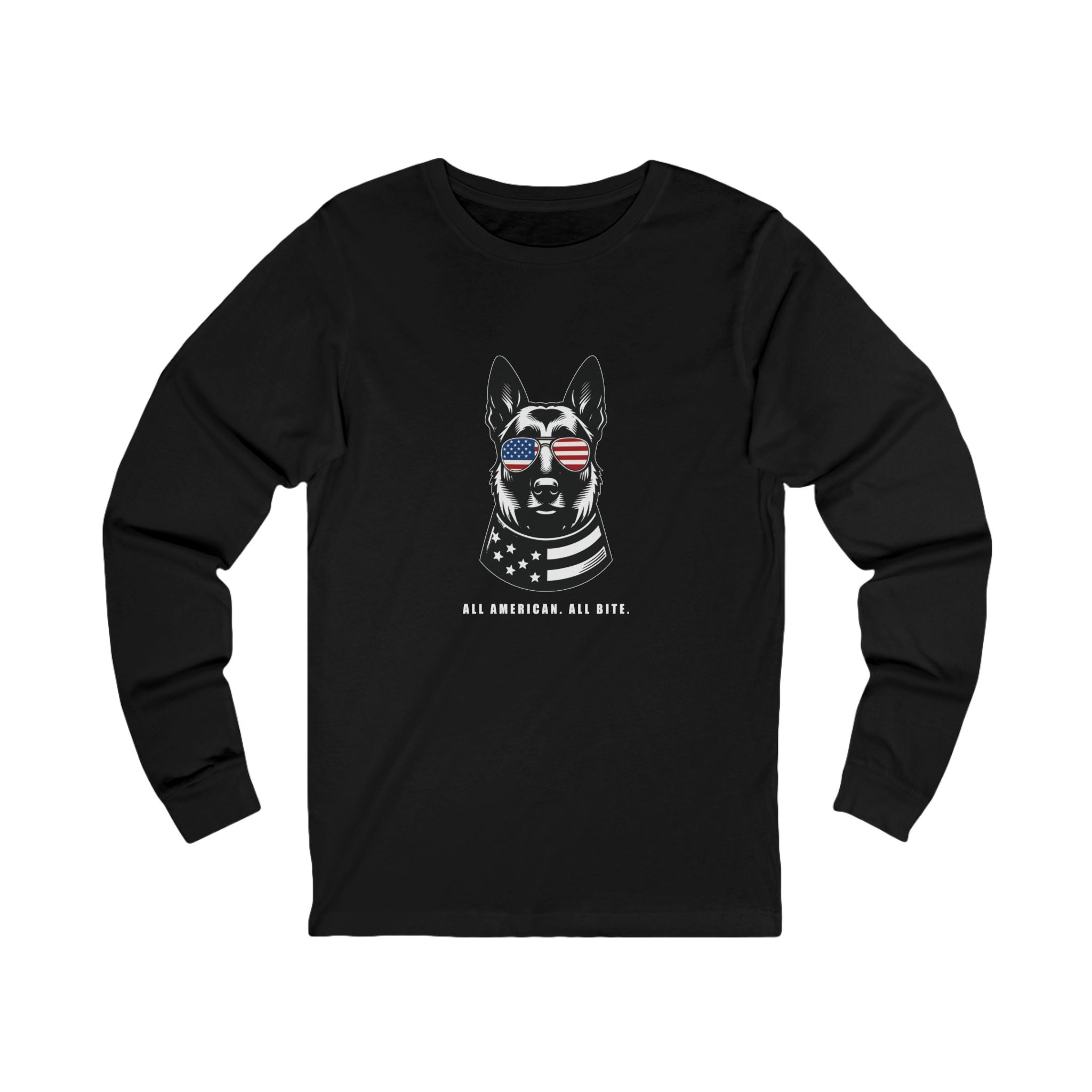 All American Dog Long Sleeve Tee, Unisex Long Sleeve T-Shirt.