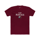 Team Montaga Varsity Tee: Tapered Fit, Unisex Lightweight Combed Cotton Crew Neck.