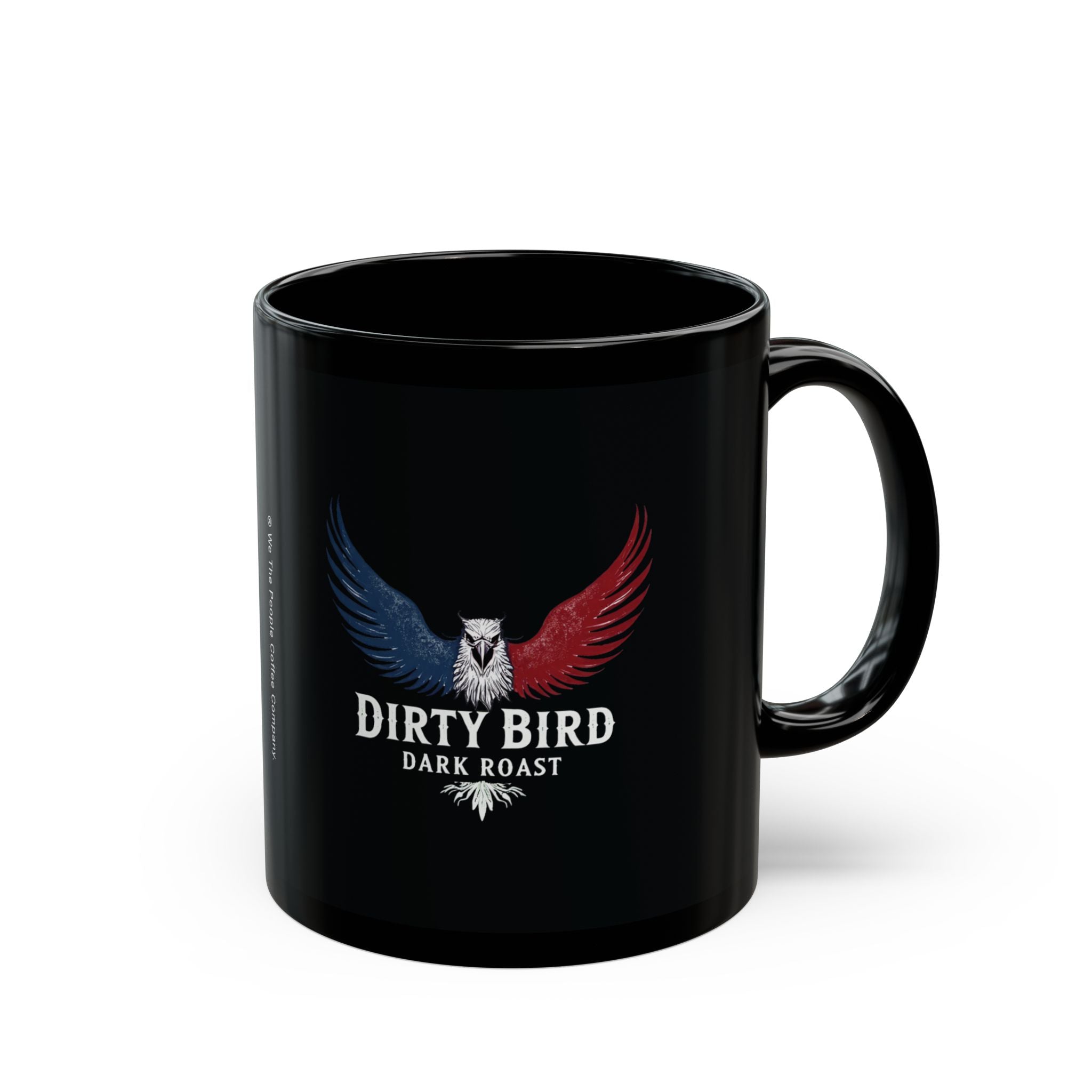 Dirty Bird Dark Roast Ceramic Mug in black: 11oz & 15oz sizes