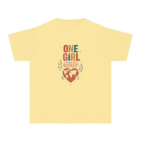 "One Girl Makes the World" Short Sleeve Youth Tee