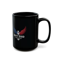 Dirty Bird Dark Roast Ceramic Mug in black: 11oz & 15oz sizes