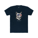 All American Cat "Team Meowica" Tee: Tapered Fit, Unisex Lightweight Combed Cotton Crew Neck.