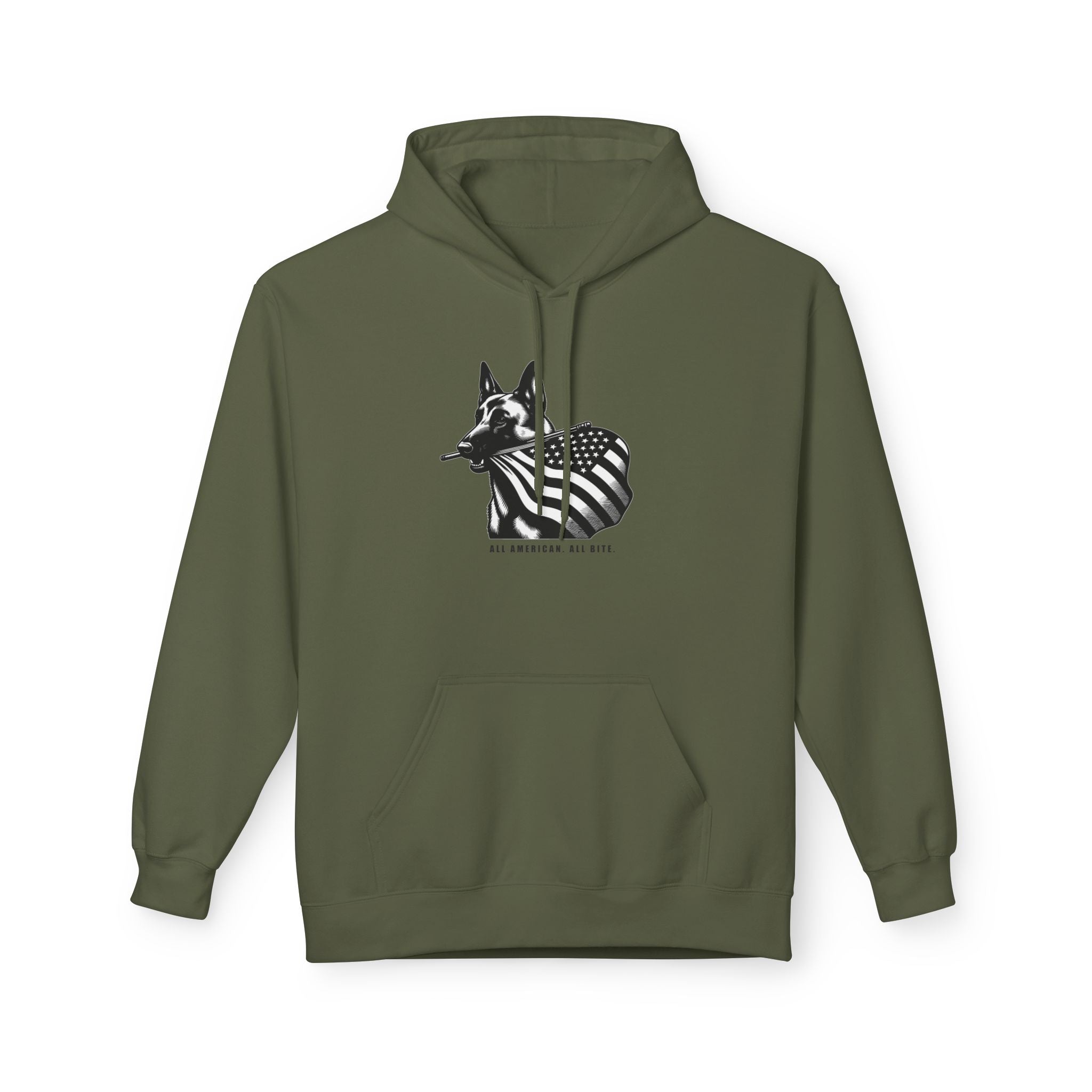 All American Dog Fleece Hoodie - Cozy Unisex Pullover.