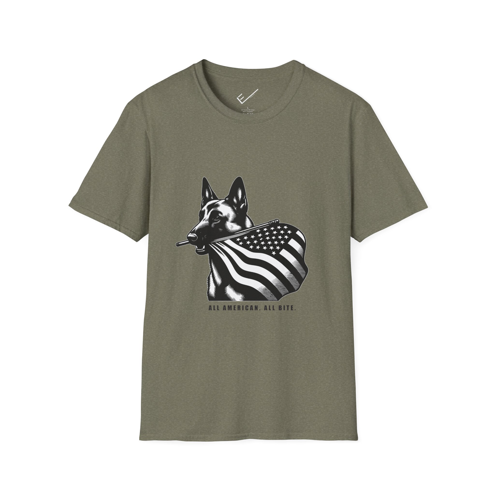 Belgian Malinois Graphic Tee - Casual Fit, Unisex Softstyle Crew-Neck.