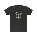Montaga Podcast Varsity Tee: Tapered Fit, Unisex Lightweight Combed Cotton Crew Neck.