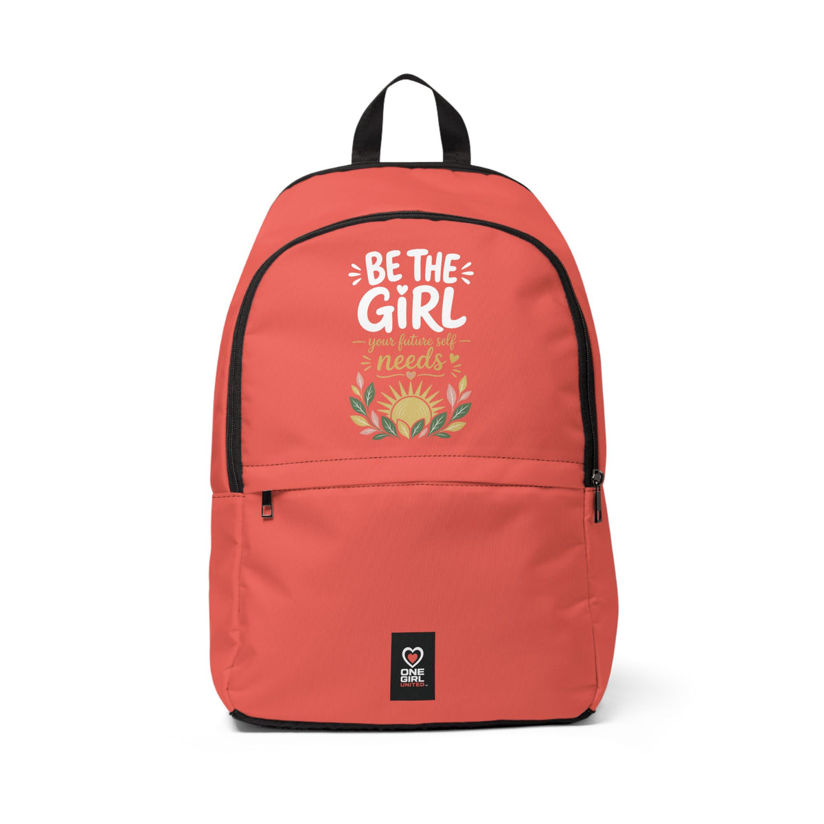 “Be the Girl Your Future Self Needs” Inspirational Backpack