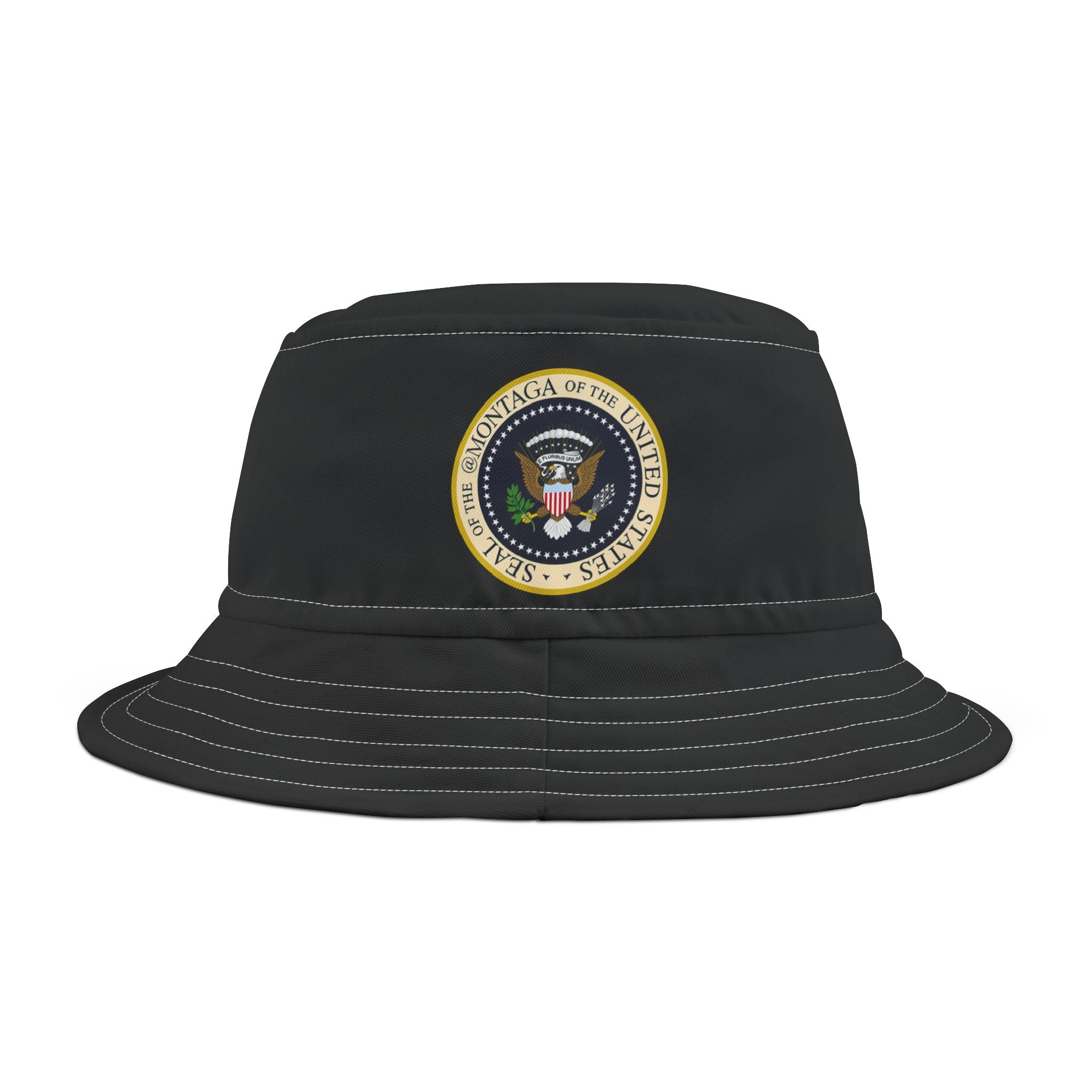 Montaga Seal Bucket Hat Casual Headwear in Black