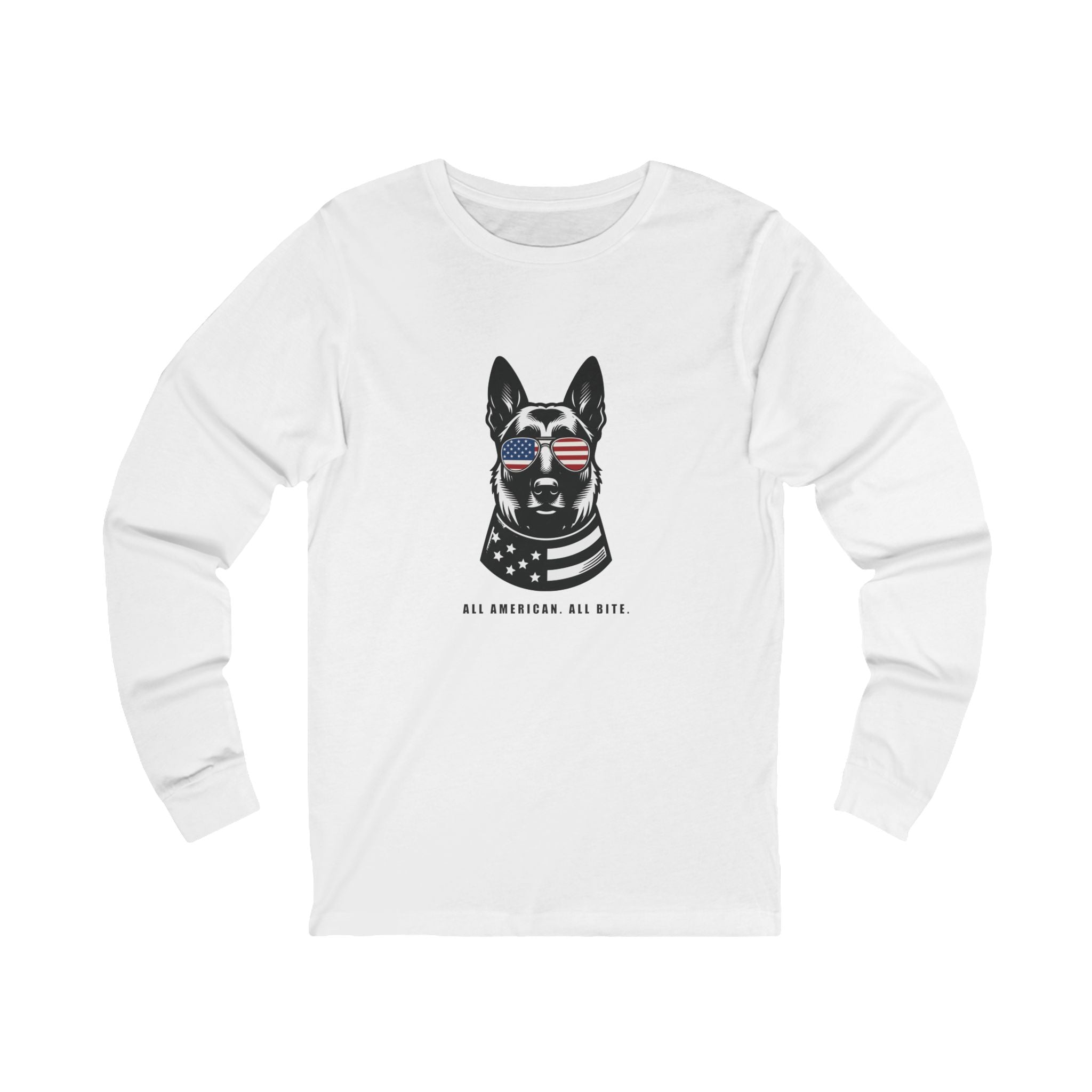 All American Dog Long Sleeve Tee, Unisex Long Sleeve T-Shirt.