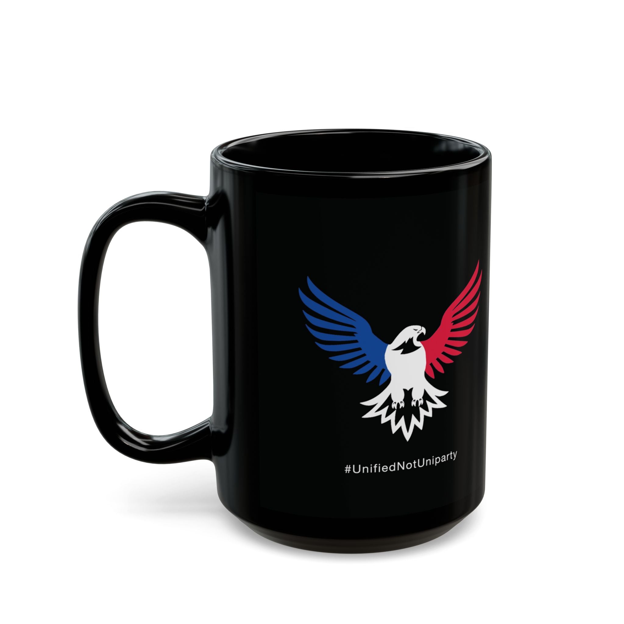 "Two wings on the same dirty, dirty bird" Ceramic Mug in black: 11oz & 15oz sizes