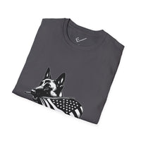 Belgian Malinois Graphic Tee - Casual Fit, Unisex Softstyle Crew-Neck.
