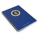 Montaga Spiral Notebook, Ruled Line, Custom Journal / Notebook, Navy Blue Cover