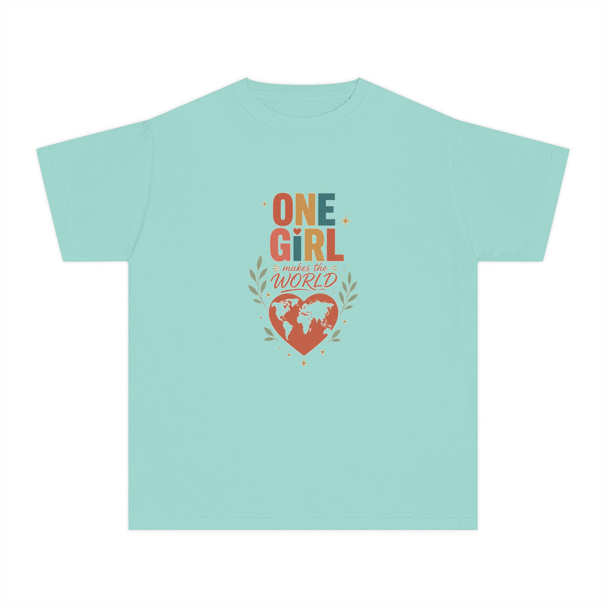 "One Girl Makes the World" Short Sleeve Youth Tee