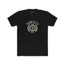 Montaga Podcast Varsity Tee: Tapered Fit, Unisex Lightweight Combed Cotton Crew Neck.